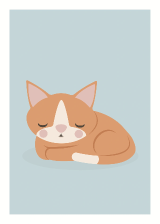 Sovende orange kat