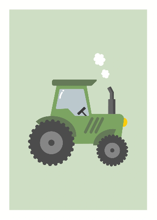 Grøn traktor