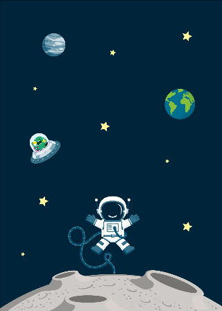 Astronaut på planet