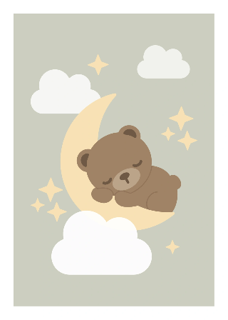 Forhåndsvisning af Plakater: Sovende bjørneunge