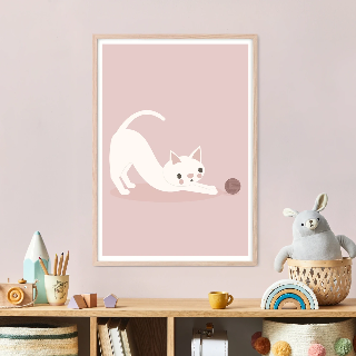 Forhåndsvisning af Plakater: Legende hvid kat
