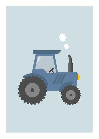 Forhåndsvisning af Plakater: Blå traktor