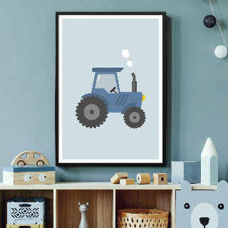 Forhåndsvisning af Plakater: Blå traktor