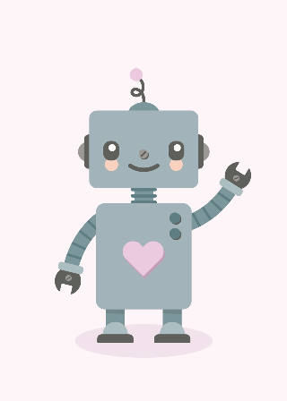 Forhåndsvisning af Plakater: Robot stående hjerte