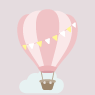 Luftballon lyserød