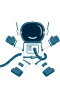 Blå astronaut
