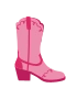 Lyserød cowboystøvle