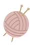 Lyserød garnnøgle 1