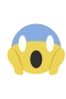 Skræmt emoji