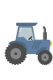 Blå traktor