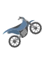 Motorcykel blå