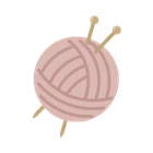 Lyserød garnnøgle 1