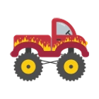 Rød monstertruck 
